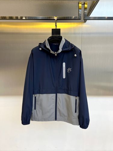 軽量 UVカット フード付きブルゾン ルイ・ヴィトン ジャケット 偽物 ネイビー
