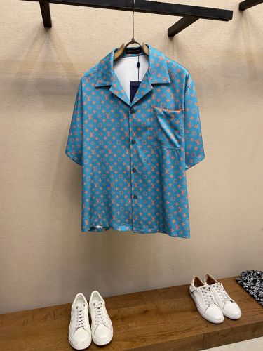 モノグラムショートスリーブシルクシャツ ルイ・ヴィトン スーパーコピー トップス