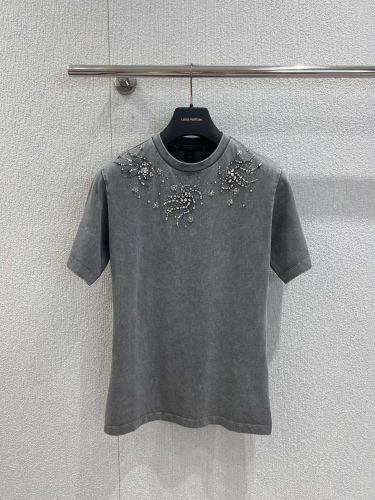 カジュアル コットン 半袖Tシャツ ルイ・ヴィトン Tシャツ コピー クルーネック