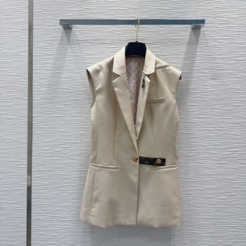 モノグラム アクセント スリーブレスブレザー ルイ・ヴィトン ジャケット コピー ベージュ
