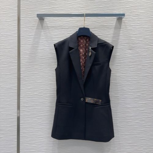 モノグラム アクセント スリーブレスブレザー ルイ・ヴィトン ジャケット コピー ブラック