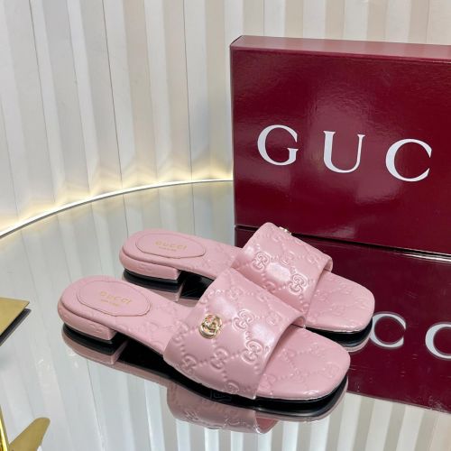 カジュアル 可愛い ダブルG付き ウィメンズ スライドサンダル グッチ サンダル スーパーコピー ピンク