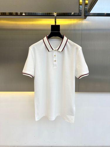 洗練された コットンピケ ポロシャツ グッチ Tシャツ 偽物 半袖トップス ホワイト