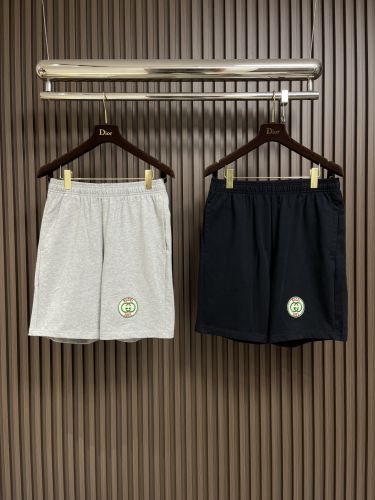 カジュアル コットン ショートパンツ グッチ パンツ コピー メンズ ロゴ刺繍