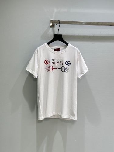 定番 カジュアル クルーネック グッチ Tシャツ コピー 半袖トップス ホワイト
