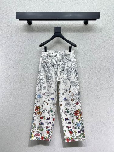 注目される プリント デニムパンツ グッチ ジーンズ コピー レディース