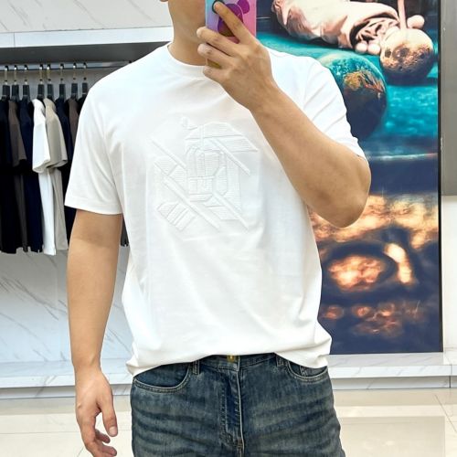 シンプル 合わせやすい クルーネック 半袖Tシャツ エルメス Tシャツ 偽物 ホワイト