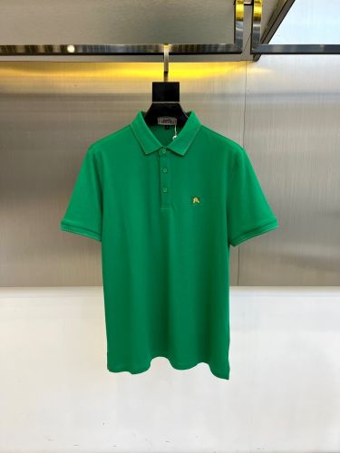 カジュアル 上品 刺繍入り ポロシャツ エルメス Tシャツ 偽物 半袖トップス グリーン