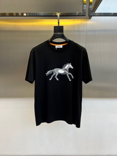 おしゃれ 合わせやすい クルーネック エルメス Tシャツ 偽物 ブラック