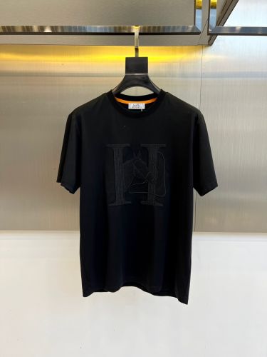 シンプル クルーネック 半袖Tシャツ エルメス Tシャツ 偽物 合わせやすい ブラック