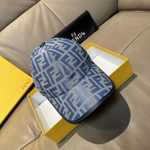 フェンディ キャップ 偽物 お洒落 上品 FF総柄 ベースボールキャップ ブルー