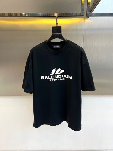 ゆったり プリントTシャツ バレンシアガ Tシャツ 偽物 コットン ブラック