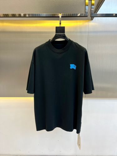 シンプル リラックス コットン 半袖Tシャツ バーバリー Tシャツ 偽物 ブラック