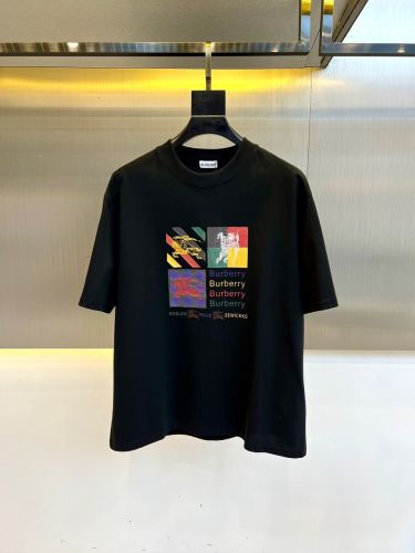 おしゃれ ロゴ入り 半袖Tシャツ バーバリー Tシャツ 偽物 クルーネック ブラック