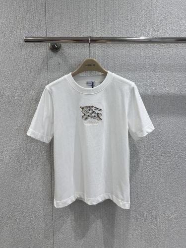 EKD チェック コットンTシャツ バーバリー Tシャツ コピー クルーネック ホワイト