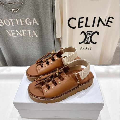 CELINE ビリー チャンキーサンダル セリーヌ スーパーコピー ブラウン