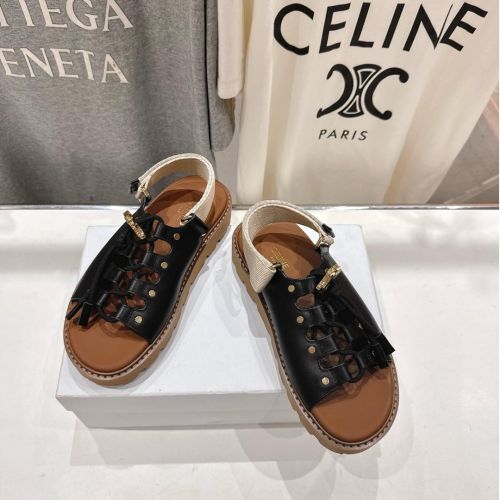 CELINE ビリー チャンキーサンダル セリーヌ スーパーコピー ブラック