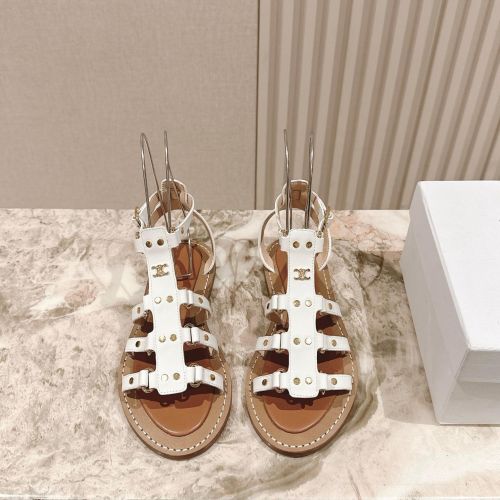 CELINE リンピア グラディエーター サンダル セリーヌ スーパーコピー ホワイト