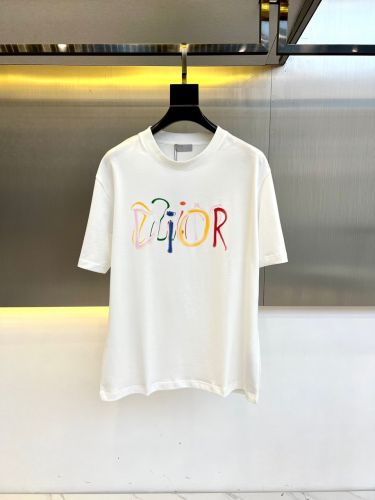 カジュアル ロゴ入り クルーネック 半袖Tシャツ クリスチャン・ディオール Tシャツ 偽物 ホワイト