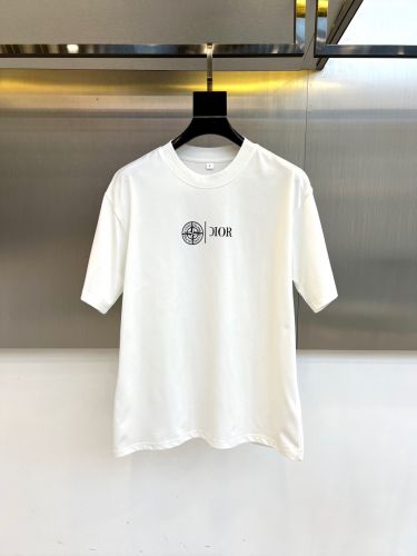 シンプル ロゴプリント コットン 半袖Tシャツ クリスチャン・ディオール Tシャツ 偽物 ホワイト