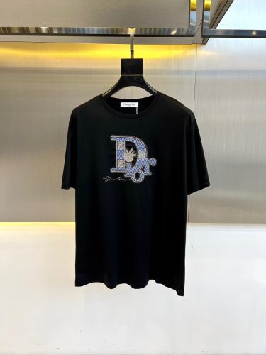 上品 カジュアル コットン ロゴTシャツ クリスチャン・ディオール Tシャツ 偽物 ブラック