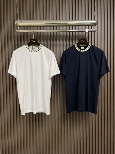 お洒落 クルーネック 半袖Tシャツ クリスチャン・ディオール Tシャツ 偽物 コットン