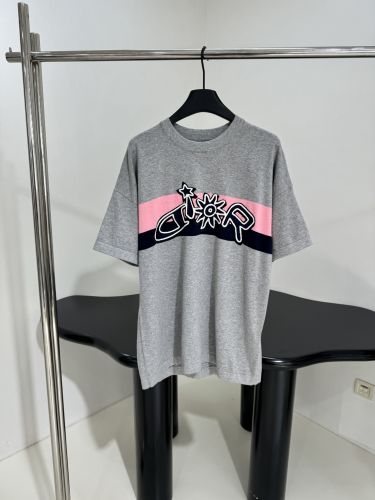 大人カジュアルクルーネック半袖Tシャツ クリスチャン・ディオール Tシャツ コピー グレー
