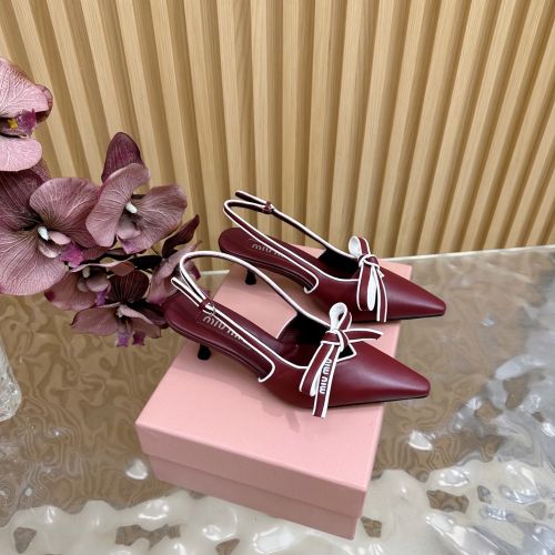 大人 可愛い スリングバックパンプス ミュウミュウ パンプス コピー レッド