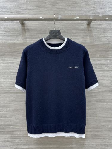 カシミア クルーネック セーター ミュウミュウ スーパーコピー 半袖トップス