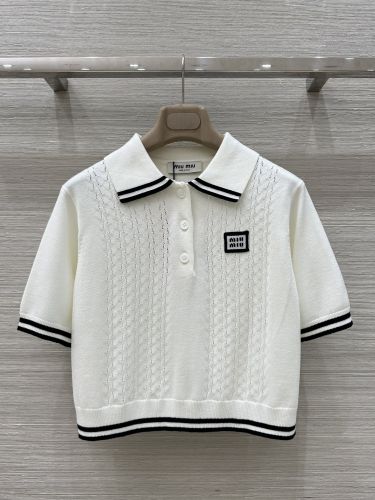 miumiu ミュウミュウ ボーダー ポロシャツ