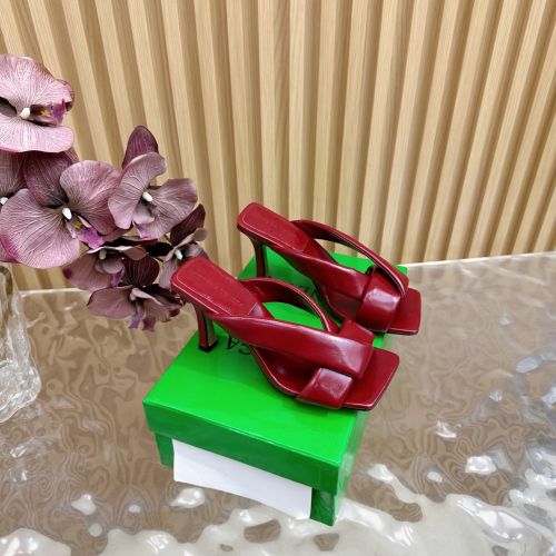 エレガント ハイヒール ボッテガ・ヴェネタ リーヴァ ミュール スーパーコピー レッド
