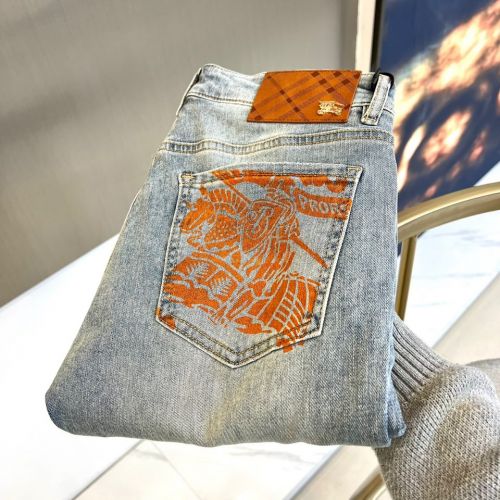 バーバリー ジーンズ 偽物 メンズ カジュアル 合わせやすい デニムパンツ 