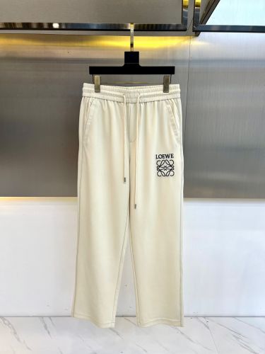 カジュアル ロゴ刺繍 ゆったり スウェットパンツ ロエベ パンツ 偽物 ベージュ