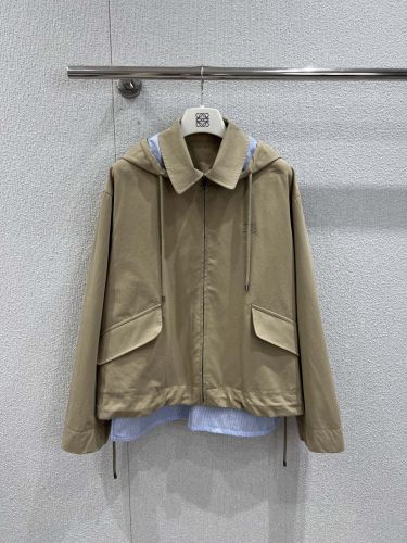 カジュアル コットン フーデッド パーカー ロエベ ジャケット コピー レディース