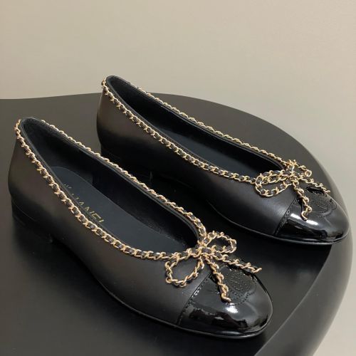 上品 可愛い 合わせやすい 25B バレリーナ シャネル パンプス コピー ブラック