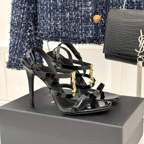 スタイルアップ YSL カサンドラ サンダル イヴ・サンローラン スーパーコピー ブラック