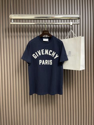 シンプル ロゴ入り 半袖Tシャツ ジバンシィ Tシャツ コピー クルーネック ネイビー