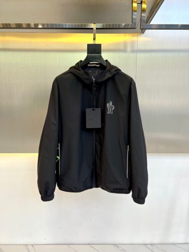 シンプル スタイリッシュ モンクレール ジャケット 偽物 フード付き ブルゾン ブラック