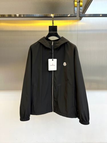 シンプル 合わせやすい フード付き ジャケット モンクレール ジャケット 偽物 ブラック