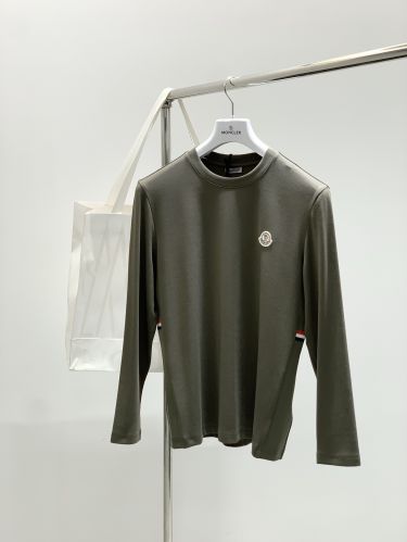 美品 正規 MONCLER ダメージ 製品染め加工 長袖 Tシャツ 502P▲ ◇SUPER SALE!!!◇Moncler秋冬2021新品モンクレール長袖tシャツ