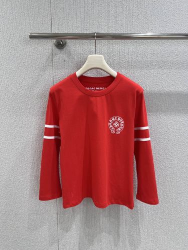 ストリート カジュアル ロゴ 長袖Tシャツ クロムハーツ Tシャツ 偽物 レッド