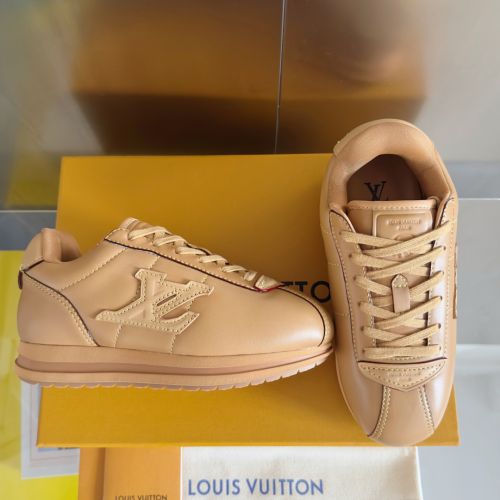 大注目☆レディース メンズ LV バターソフト スニーカー ルイヴィトン スーパーコピー カーキ