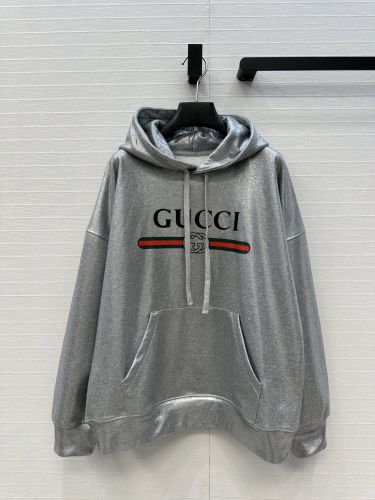 カジュアル コットン フーディー グッチ パーカー コピー ロゴ入り