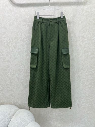 カジュアル GGロゴ カーゴパンツ グッチ パンツ コピー ズボン グリーン
