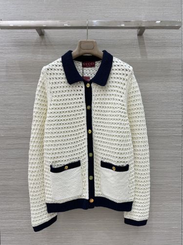 洗練された 透かし編み カーディガン グッチ ニット コピー ホワイト