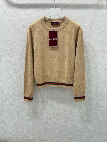 洗練された カジュアル クルーネック グッチ セーター コピー プルオーバー キャメル