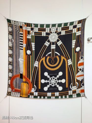 140x140 シルクスカーフ エルメス スカーフ コピー 銀細工の花 