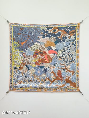 上品 シルク 大判スカーフ エルメス スカーフ コピー プリント 90x90