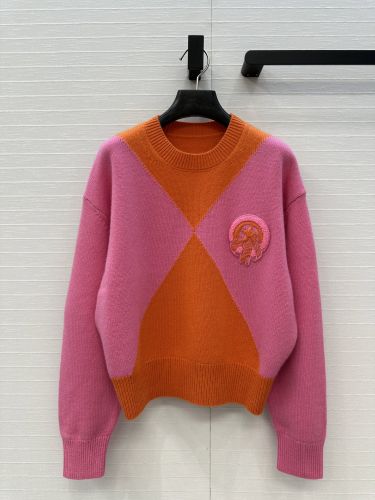 目を引く バイカラー カシミヤ トップス エルメス セーター コピー 合わせやすい