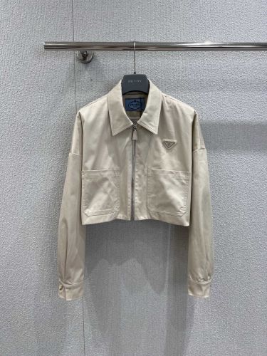 洗練された ショート丈 ブルゾン プラダ ジャケット 偽物 レディース